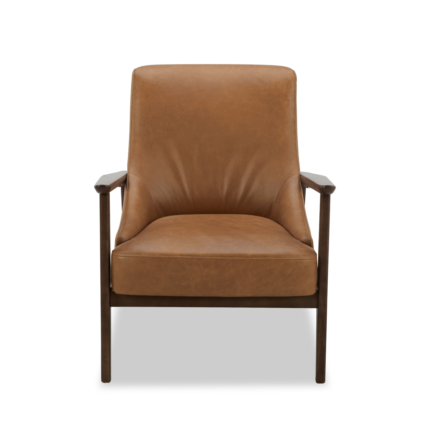 Mid-Century Leather Lounge Chair | Distressed Finish