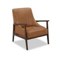 Mid-Century Leather Lounge Chair | Distressed Finish