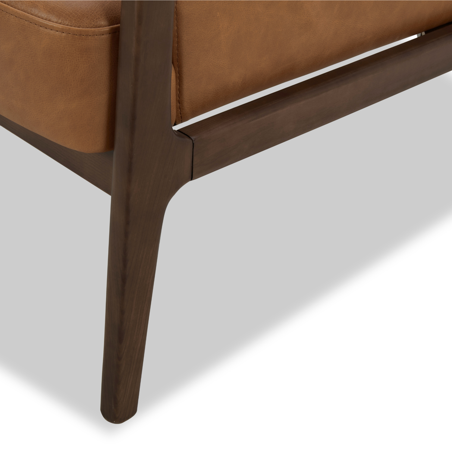 Mid-Century Leather Lounge Chair | Distressed Finish