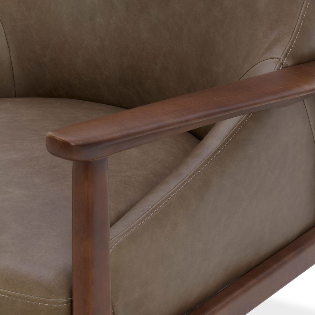 Mid-Century Leather Lounge Chair