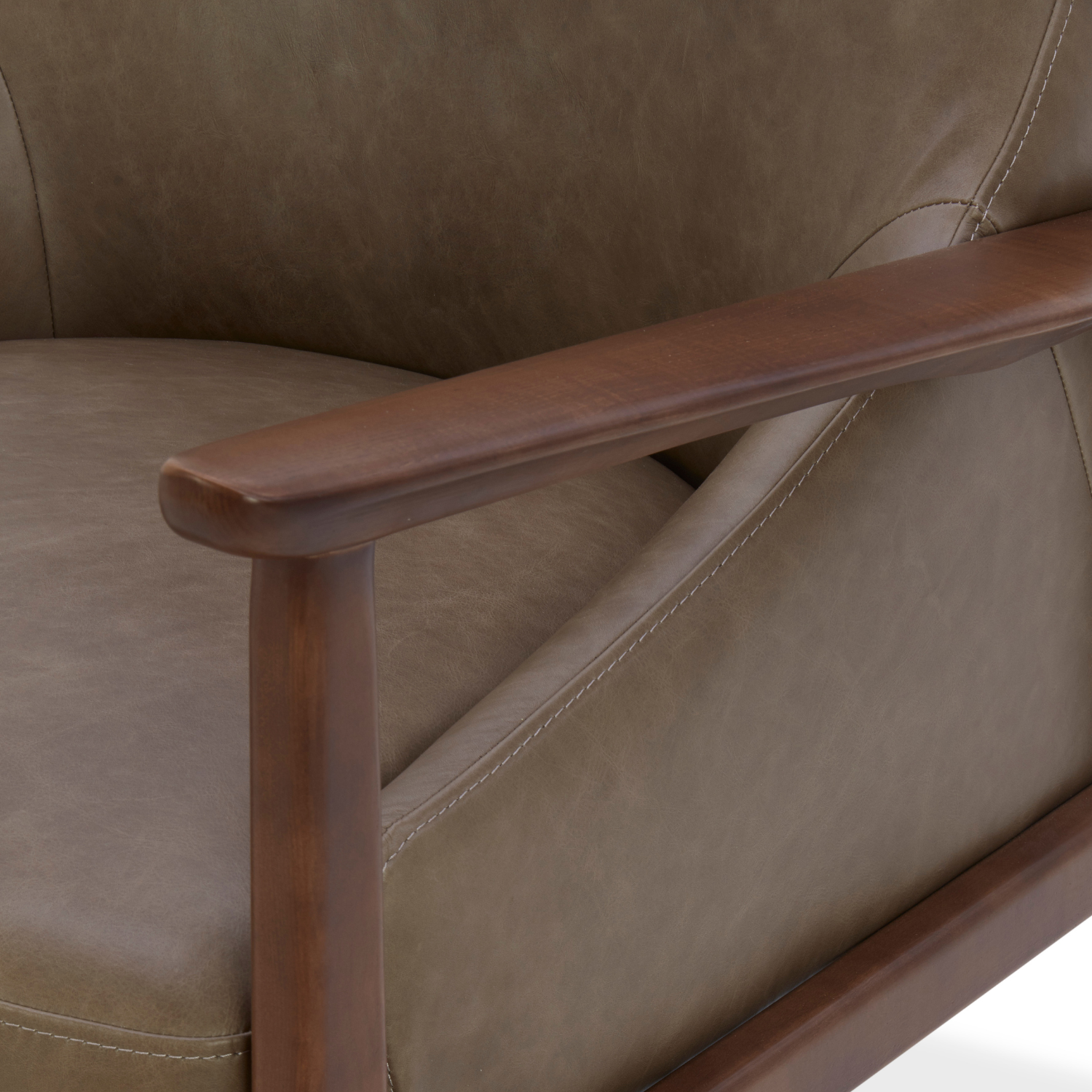 Mid-Century Leather Lounge Chair