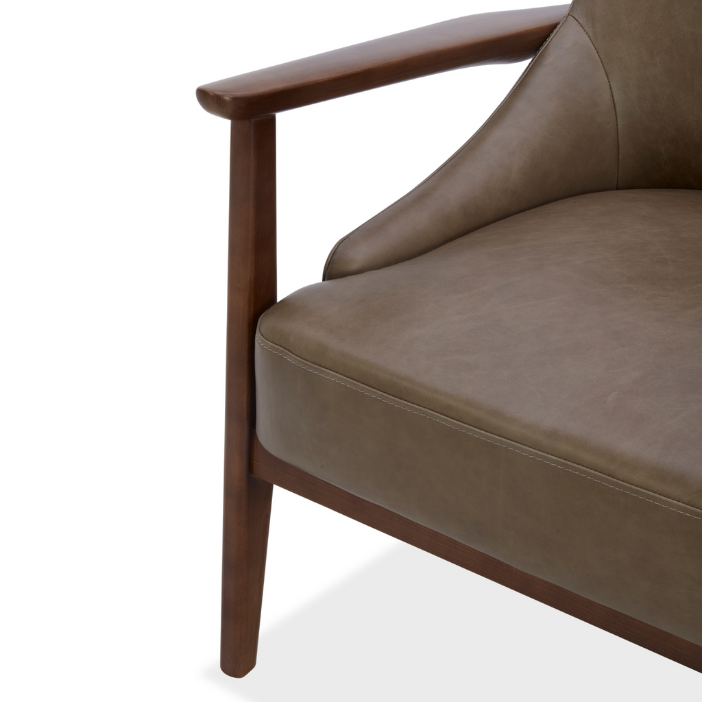 Mid-Century Leather Lounge Chair