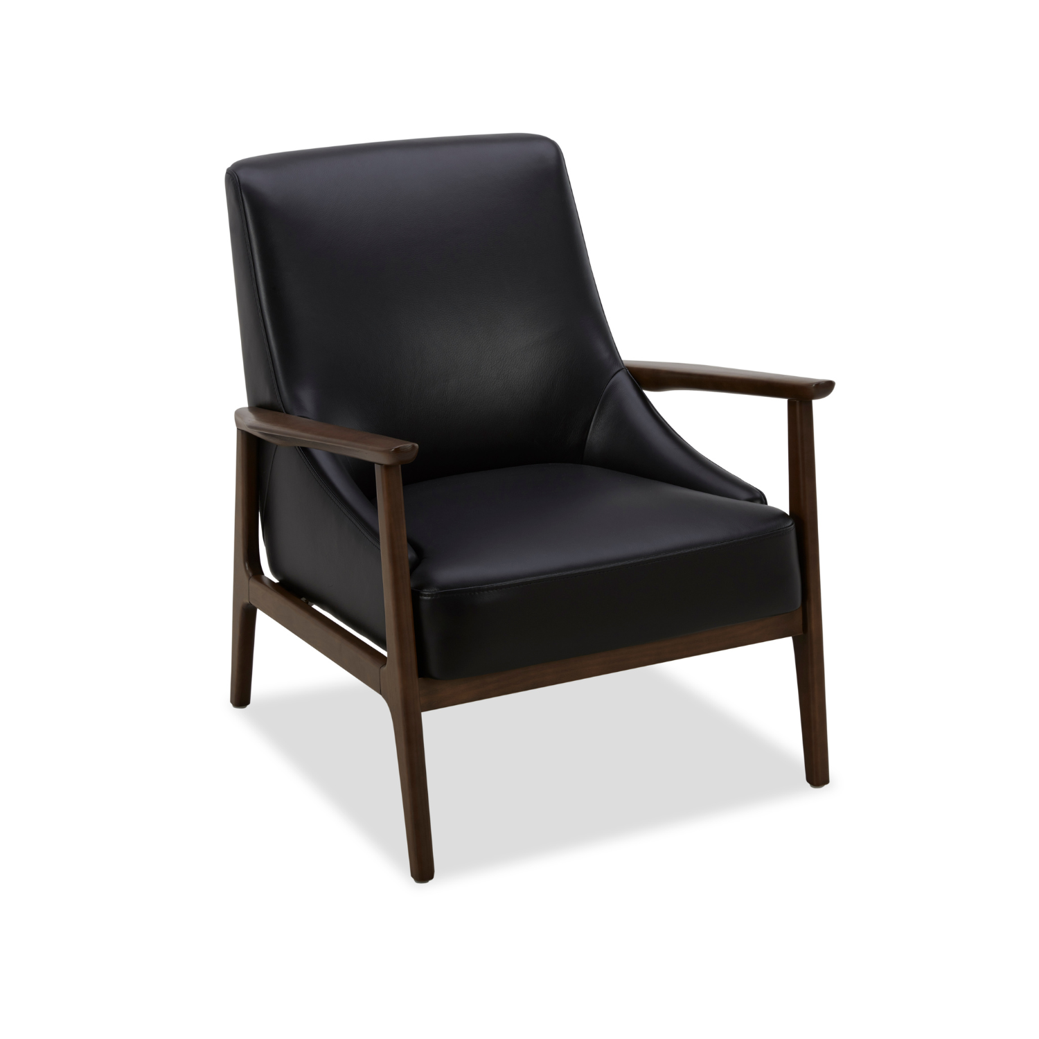 Mid-Century Leather Lounge Chair