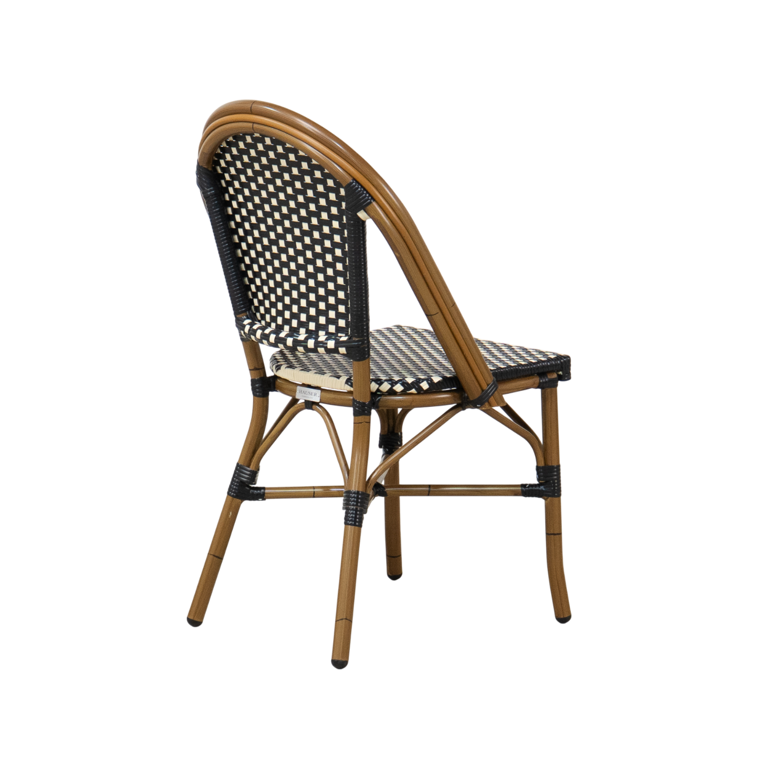 Modern Aluminum Outdoor Dining Chair with Woven, Stackable - Kitchen