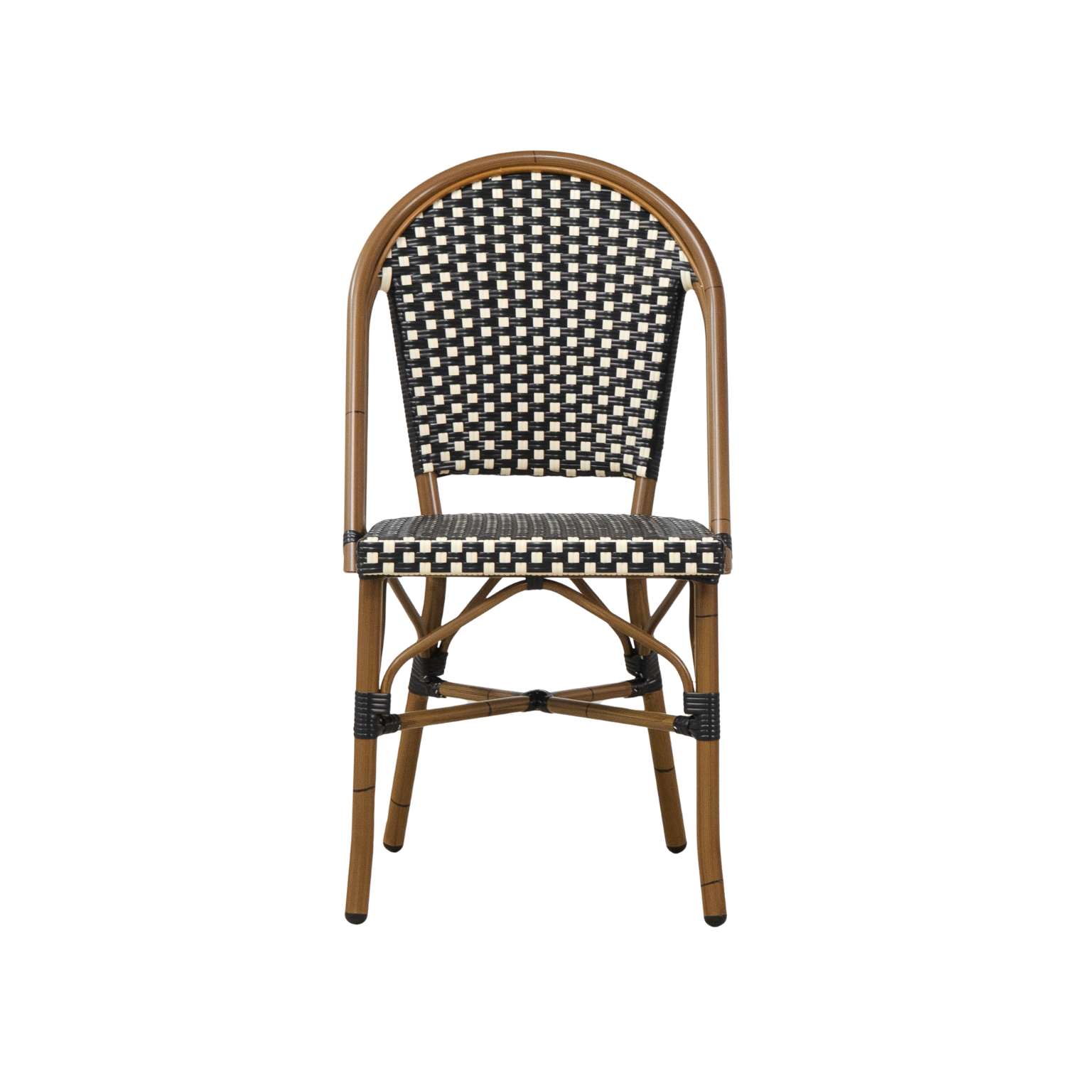 Modern Aluminum Outdoor Dining Chair with Woven, Stackable - Kitchen