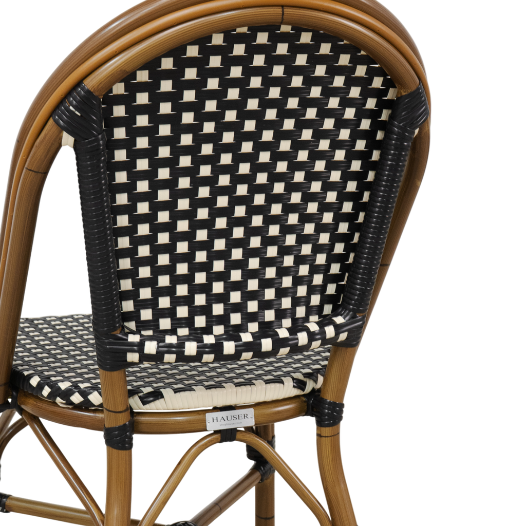 Modern Aluminum Outdoor Dining Chair with Woven, Stackable - Kitchen