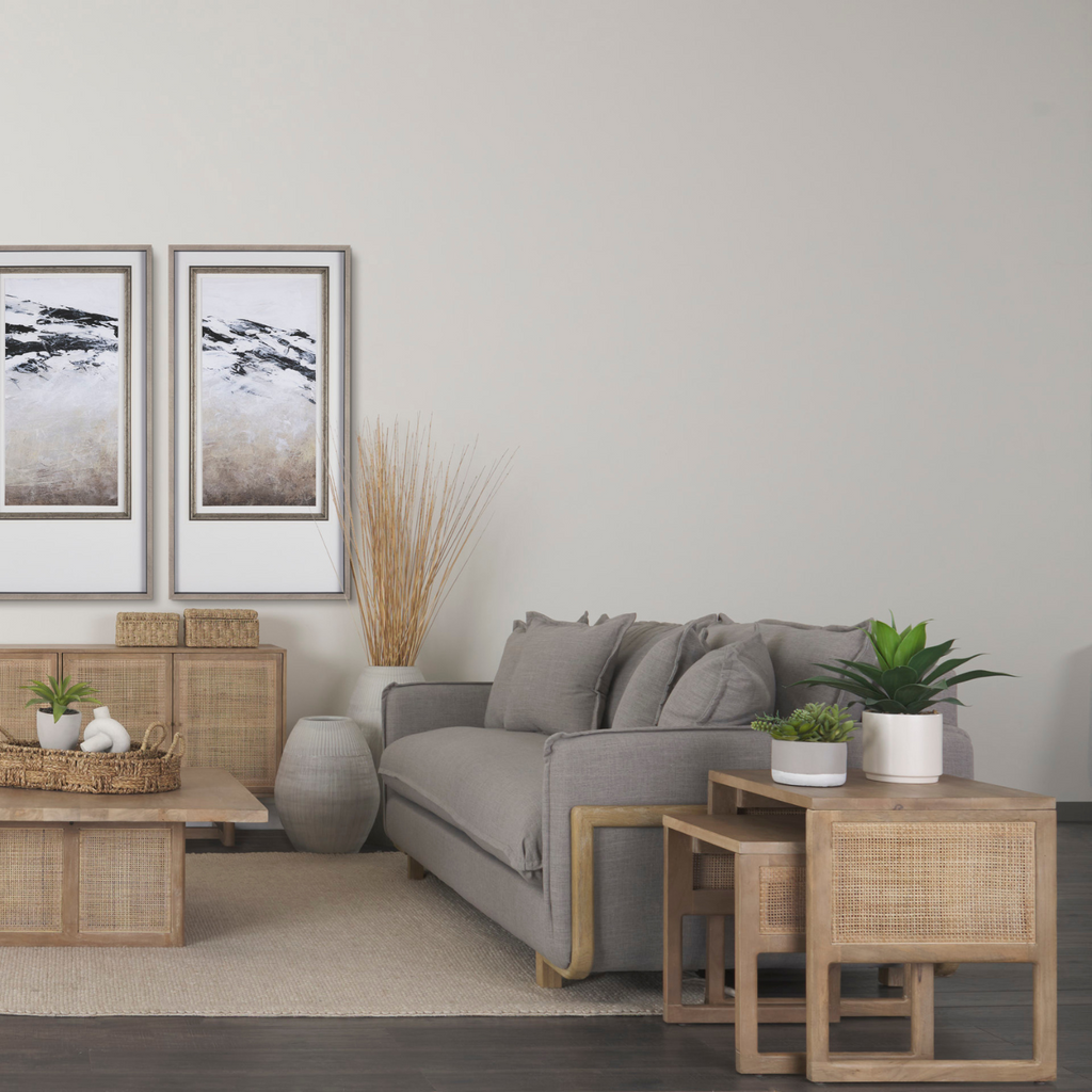 Contemporary Mango Wood Side Table with Nesting - Living Room