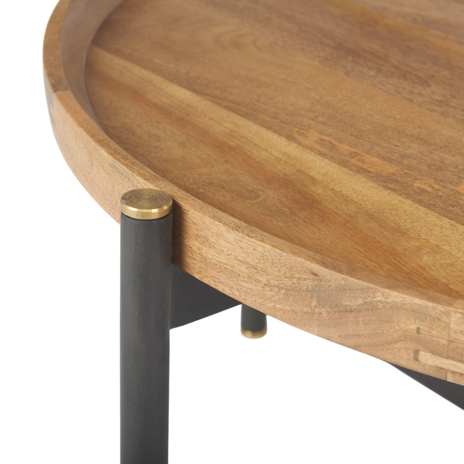 Farmhouse Solid Wood Coffee Table with Nesting, Round | Matte Finish
