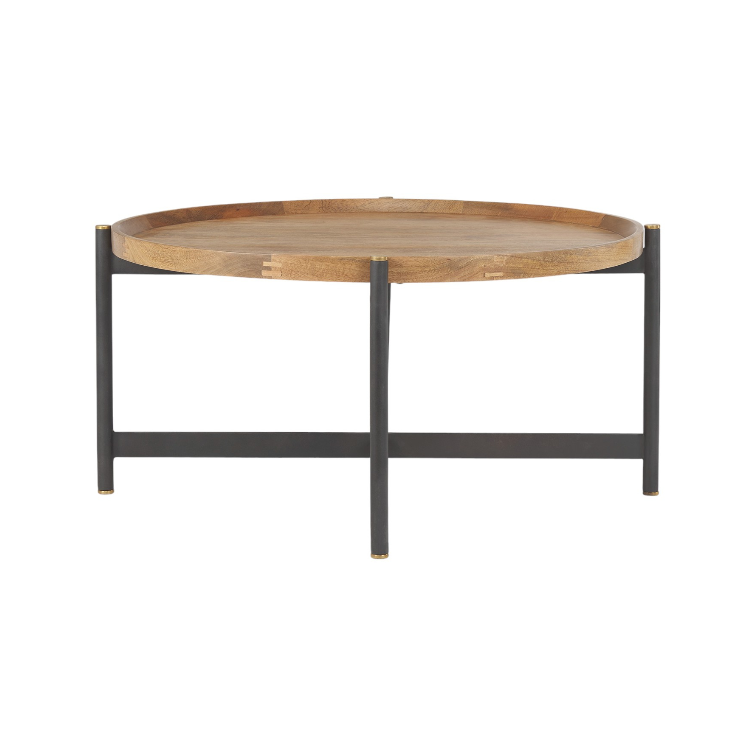 Farmhouse Solid Wood Coffee Table with Nesting, Round | Matte Finish