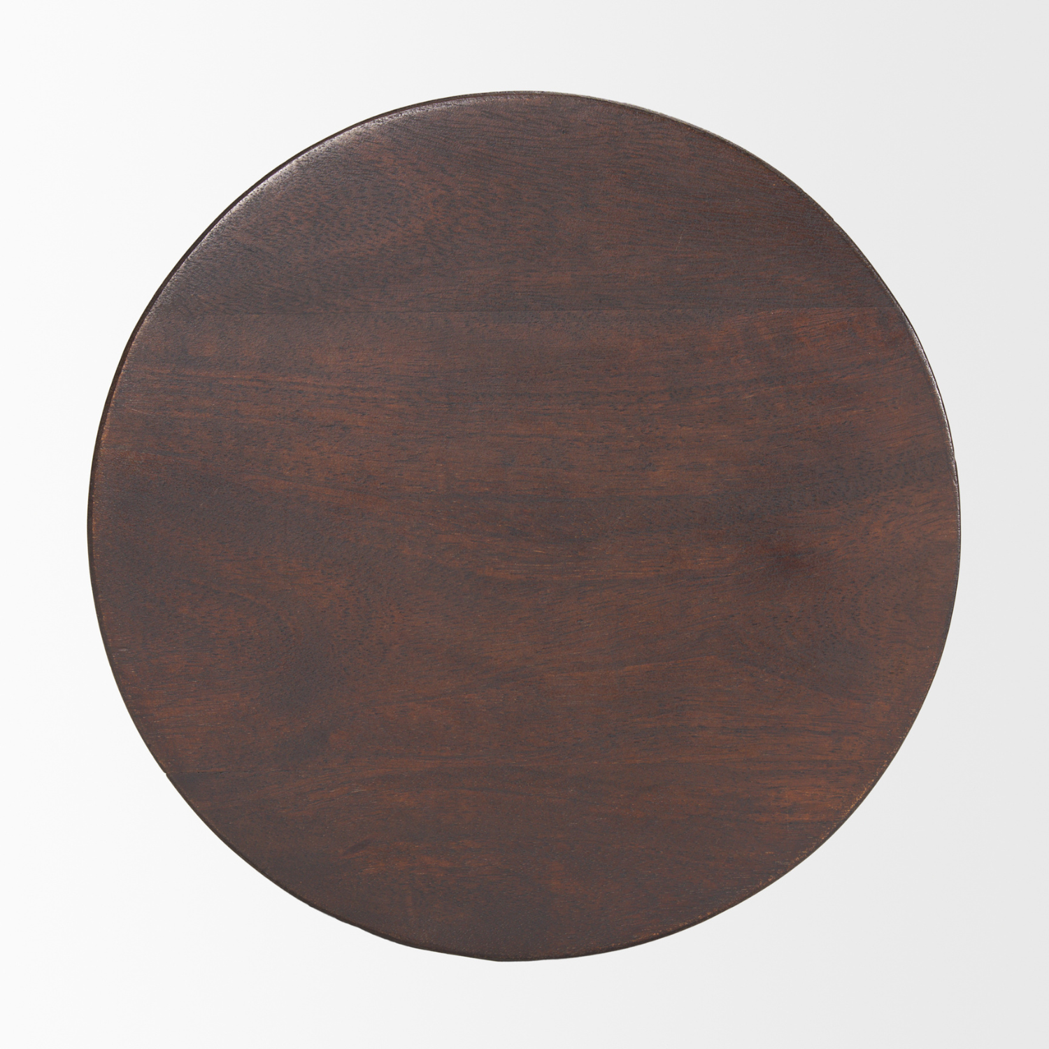 Bohemian Mango Wood Side Table with Geometric | Dark Brown