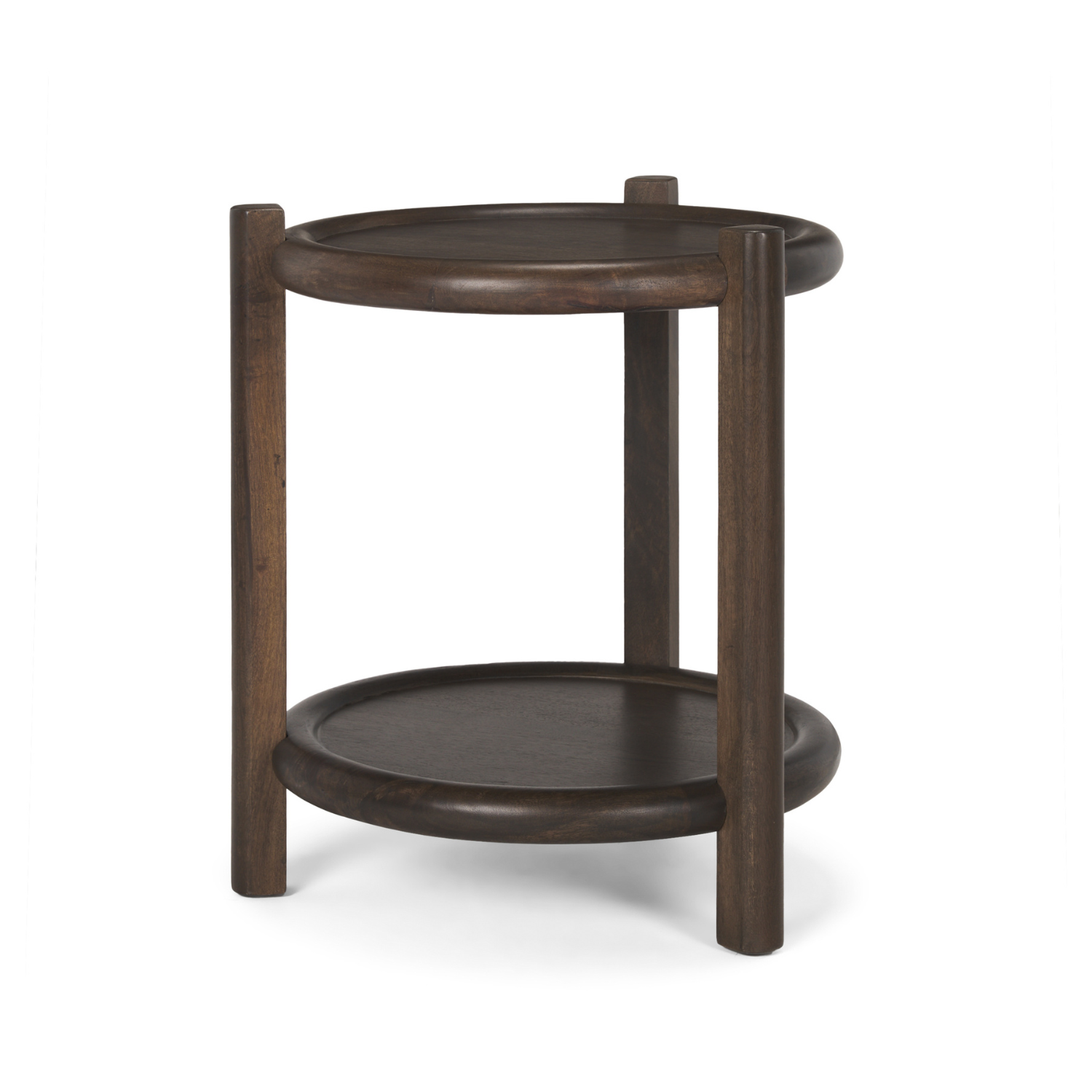 Bohemian Mango Wood Side Table with Storage
