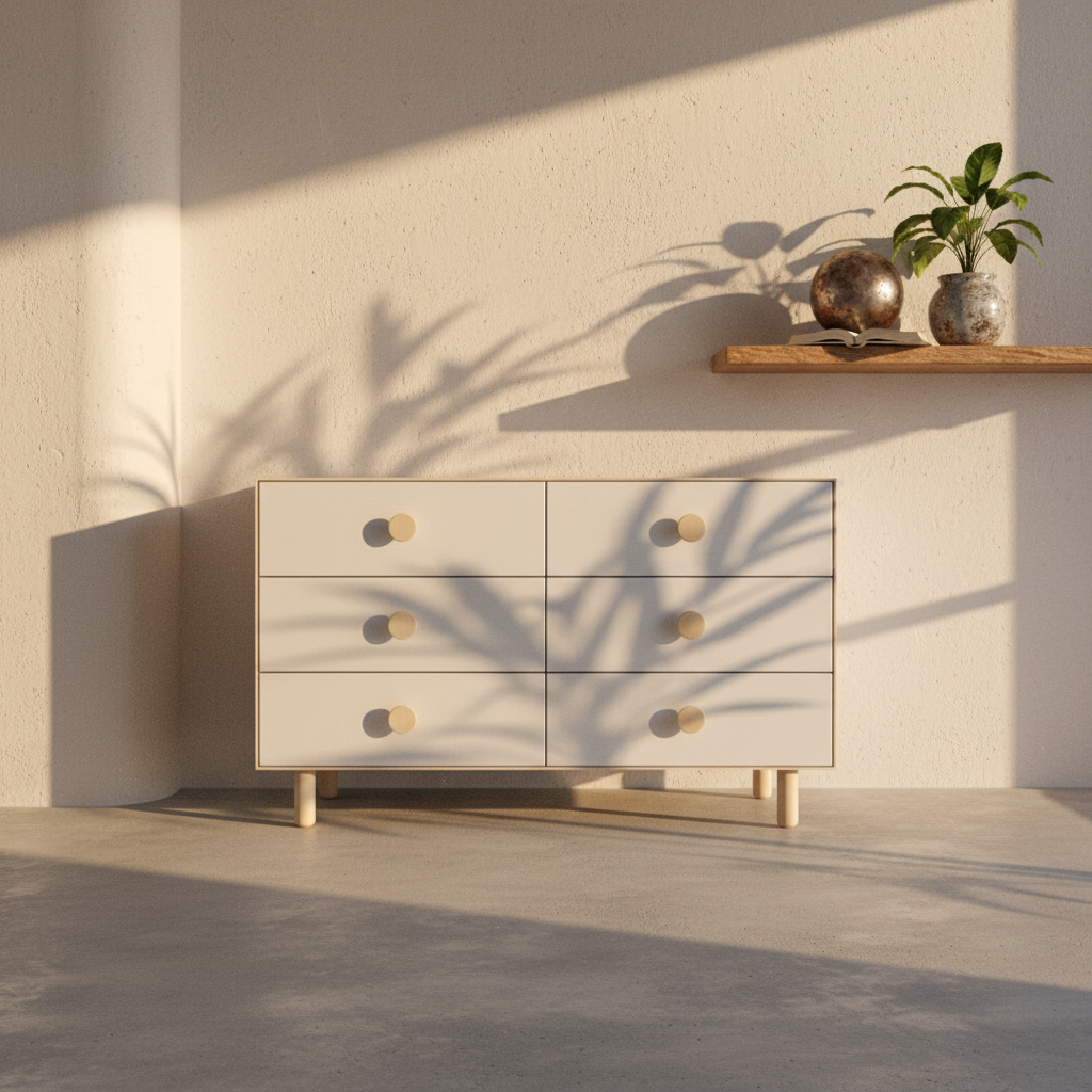 Modern Kids Furniture with Storage-6 Drawer Dresser