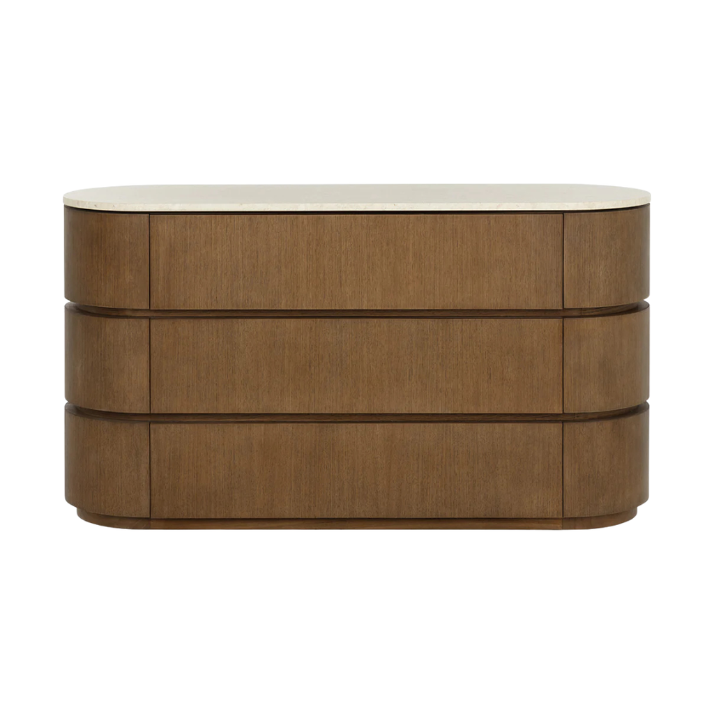 Organic Marble Dresser with Storage, Sculptural - Bedroom | Polished Finish