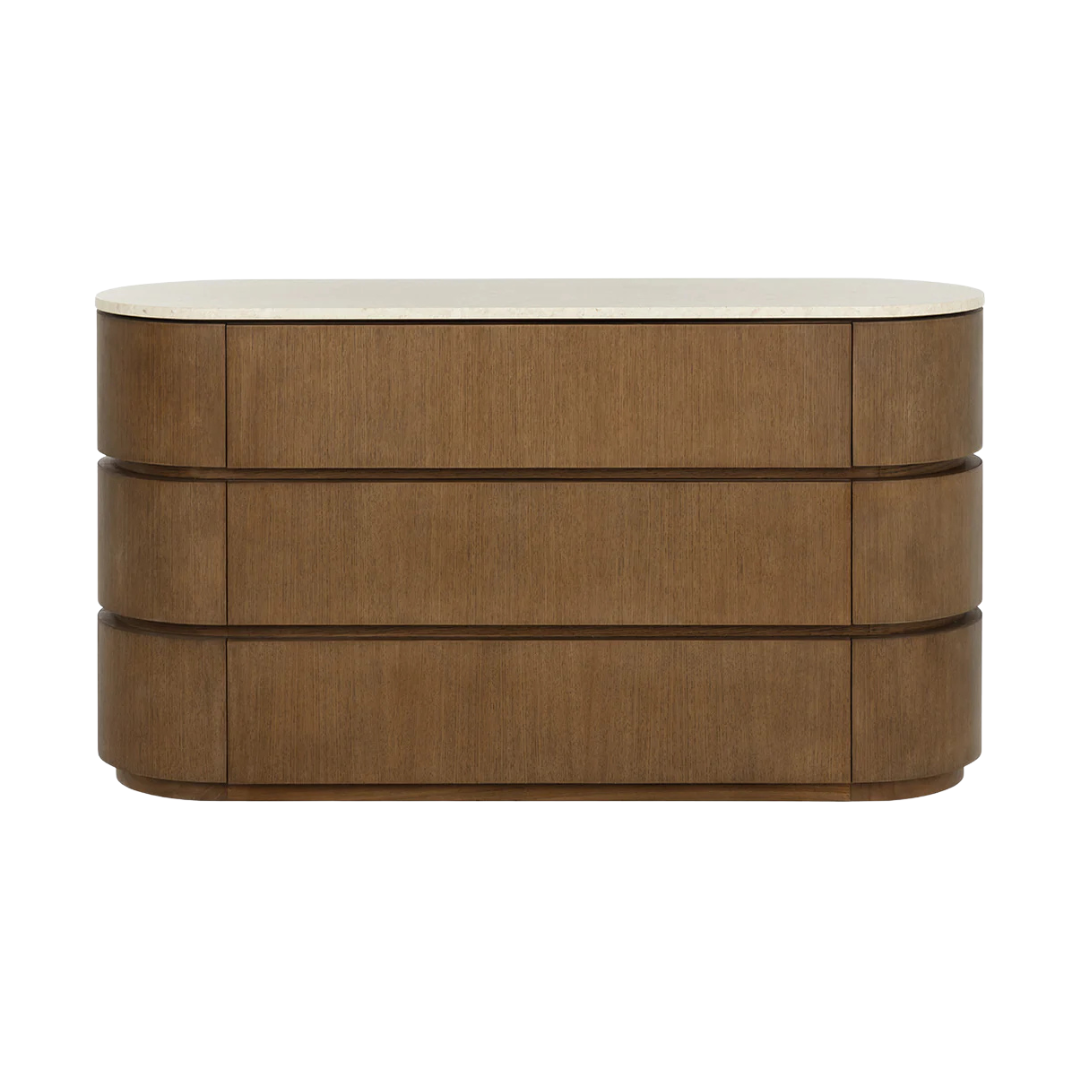 Organic Marble Dresser with Storage, Sculptural - Bedroom | Polished Finish