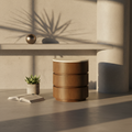 Modern Marble Nightstand with Storage, Sculptural - Bedroom | Polished Finish