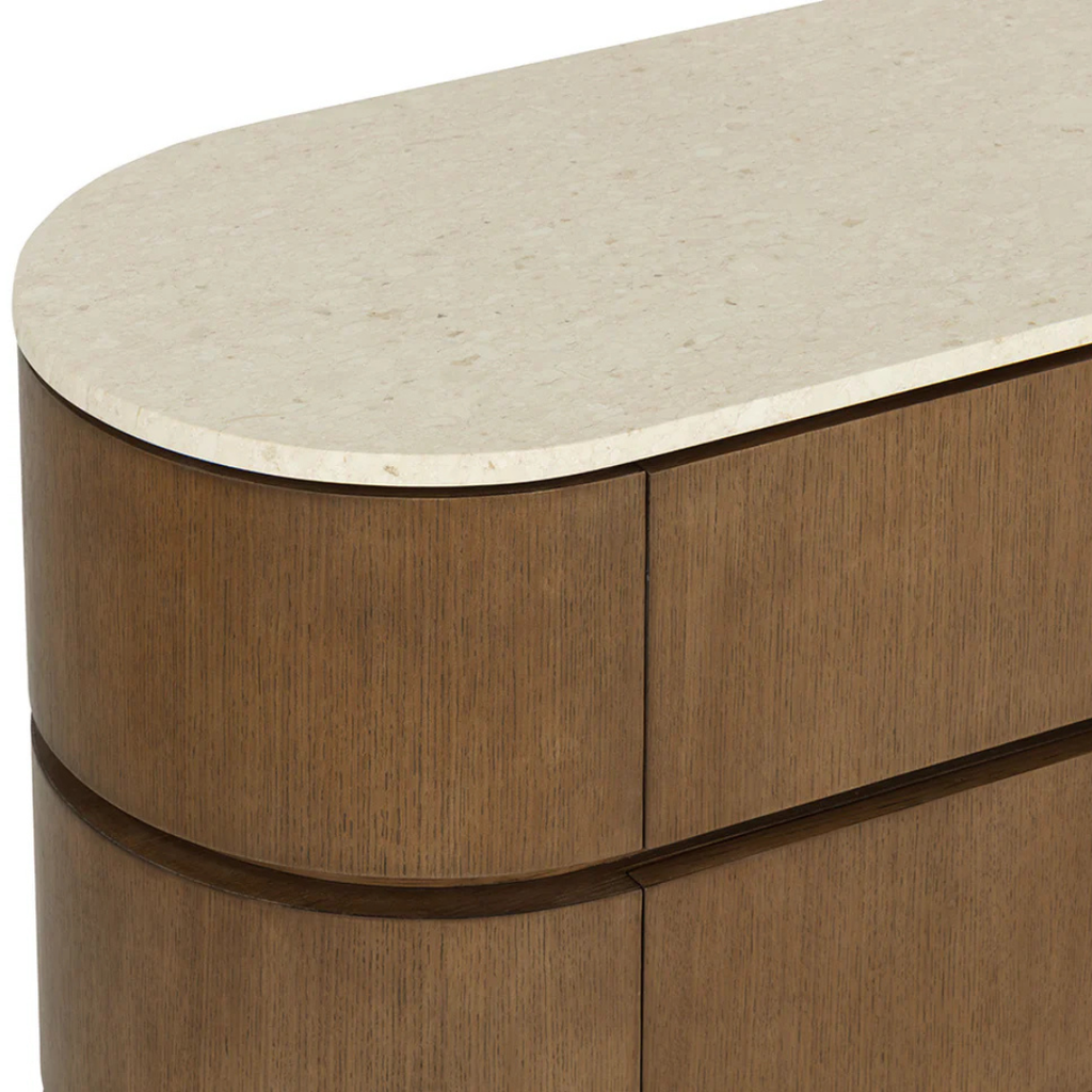 Organic Marble Dresser with Storage, Sculptural - Bedroom | Polished Finish