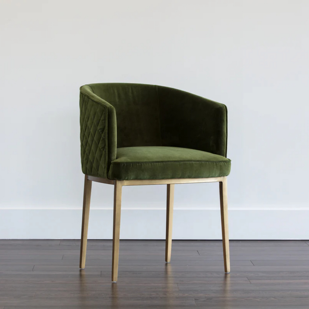 Modern Steel Dining Chair with Oval