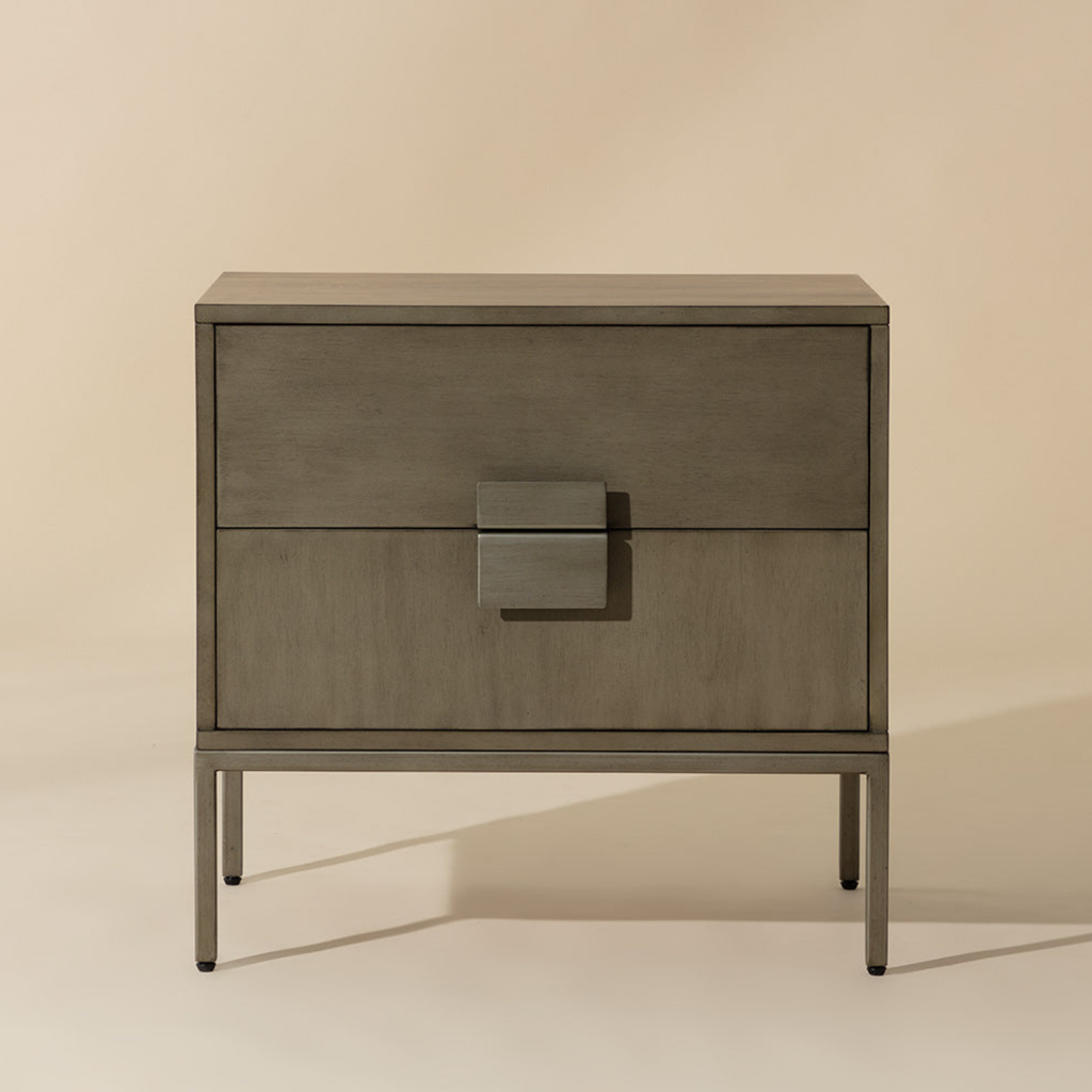 Transitional Acacia Nightstand - Bedroom