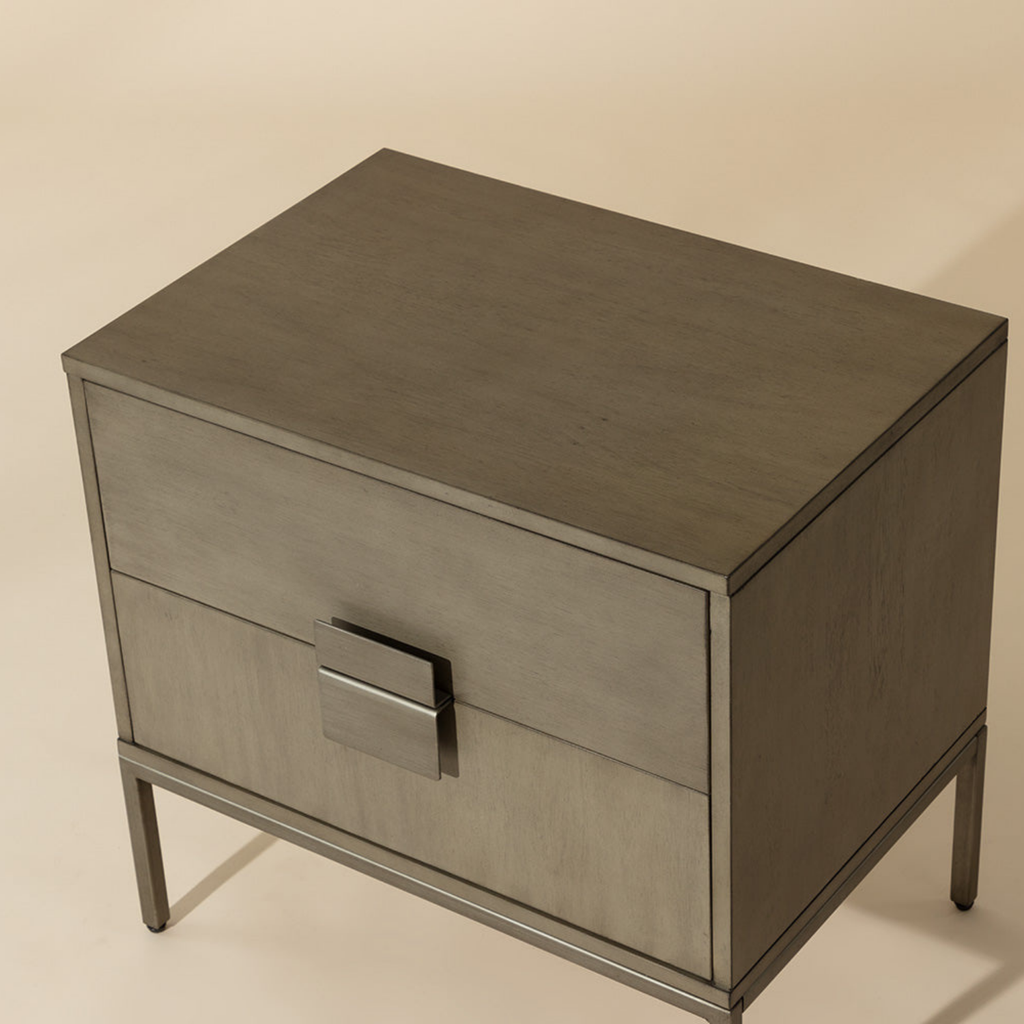 Transitional Acacia Nightstand - Bedroom