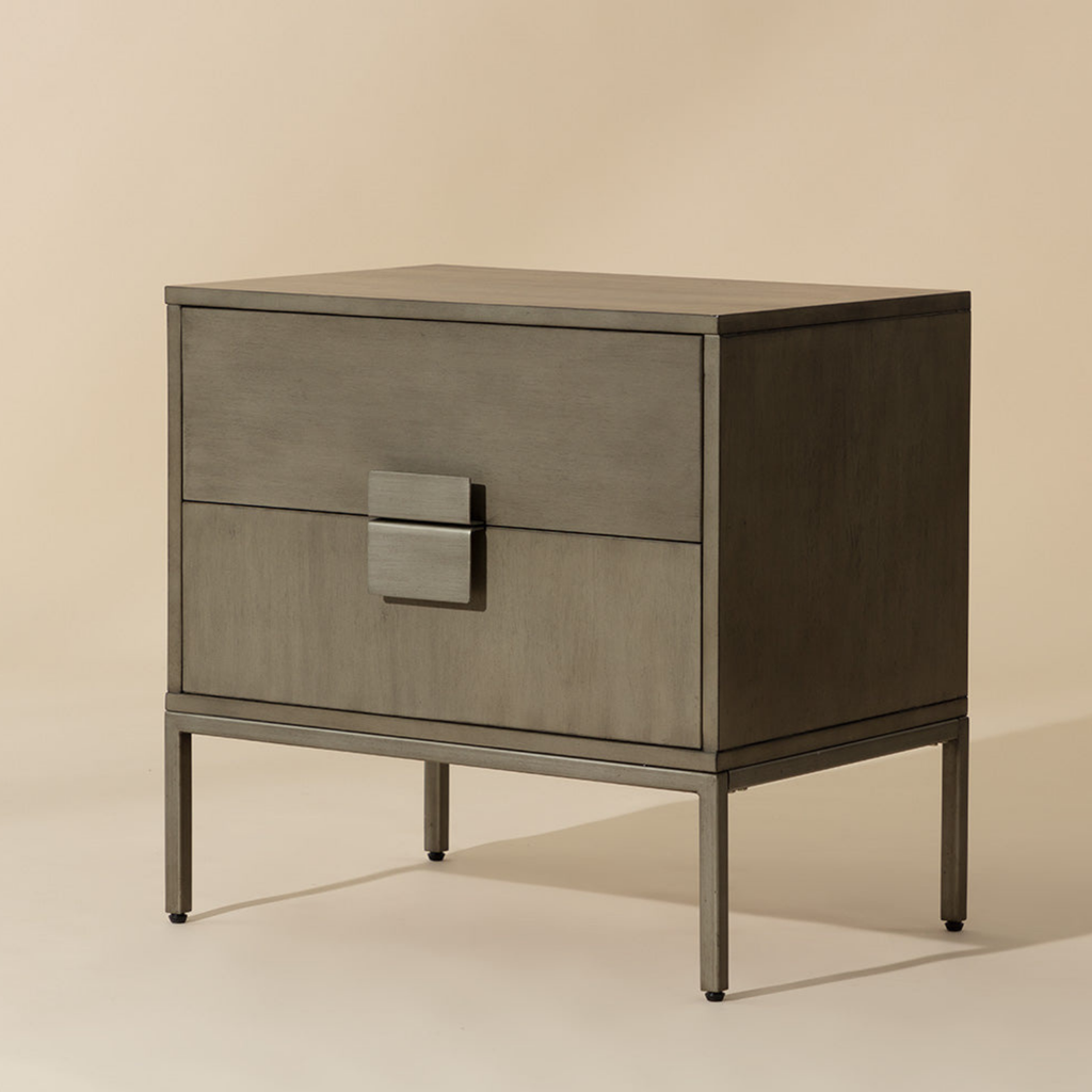 Transitional Acacia Nightstand - Bedroom