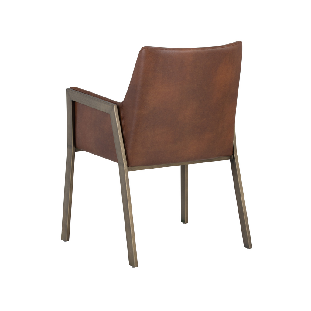 Classic Leather Dining Chair with Upholstered