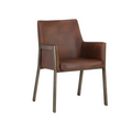 Classic Leather Dining Chair with Upholstered