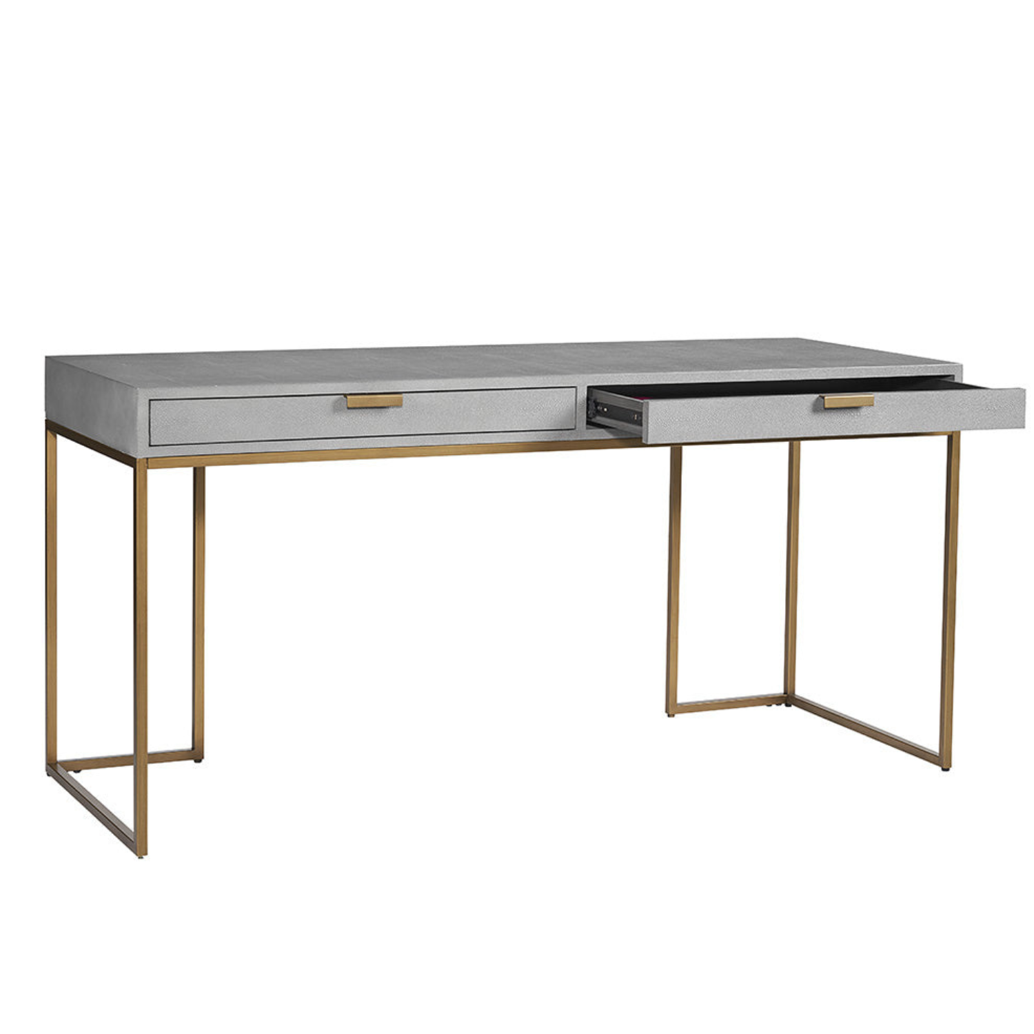 Modern Leather Desk with Storage - Office