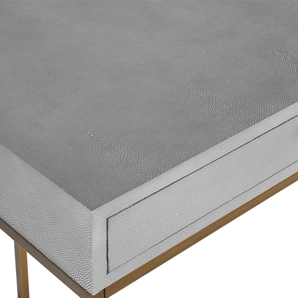 Modern Leather Desk with Storage - Office