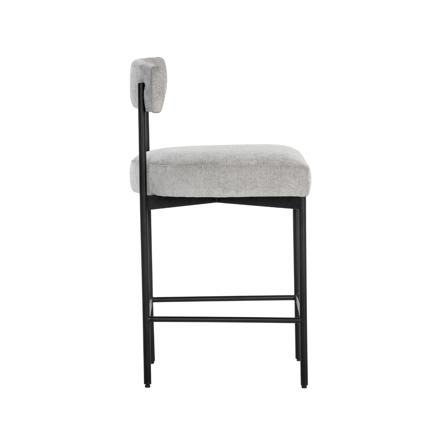 Modern Steel Bar/Counter Stool with Oval | Powder-Coated Finish