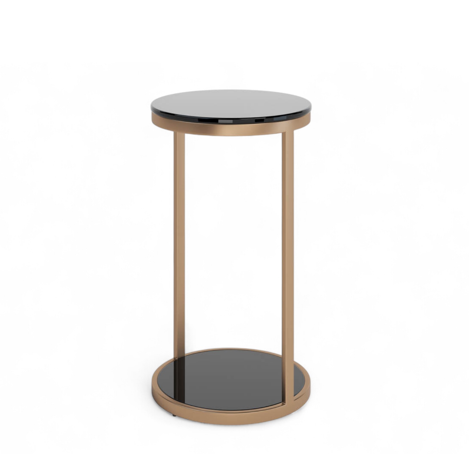 Modern Steel Side Table with Sculptural - Entryway