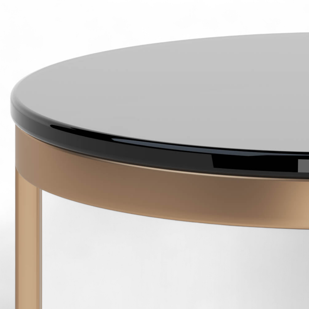 Modern Steel Side Table with Sculptural - Entryway
