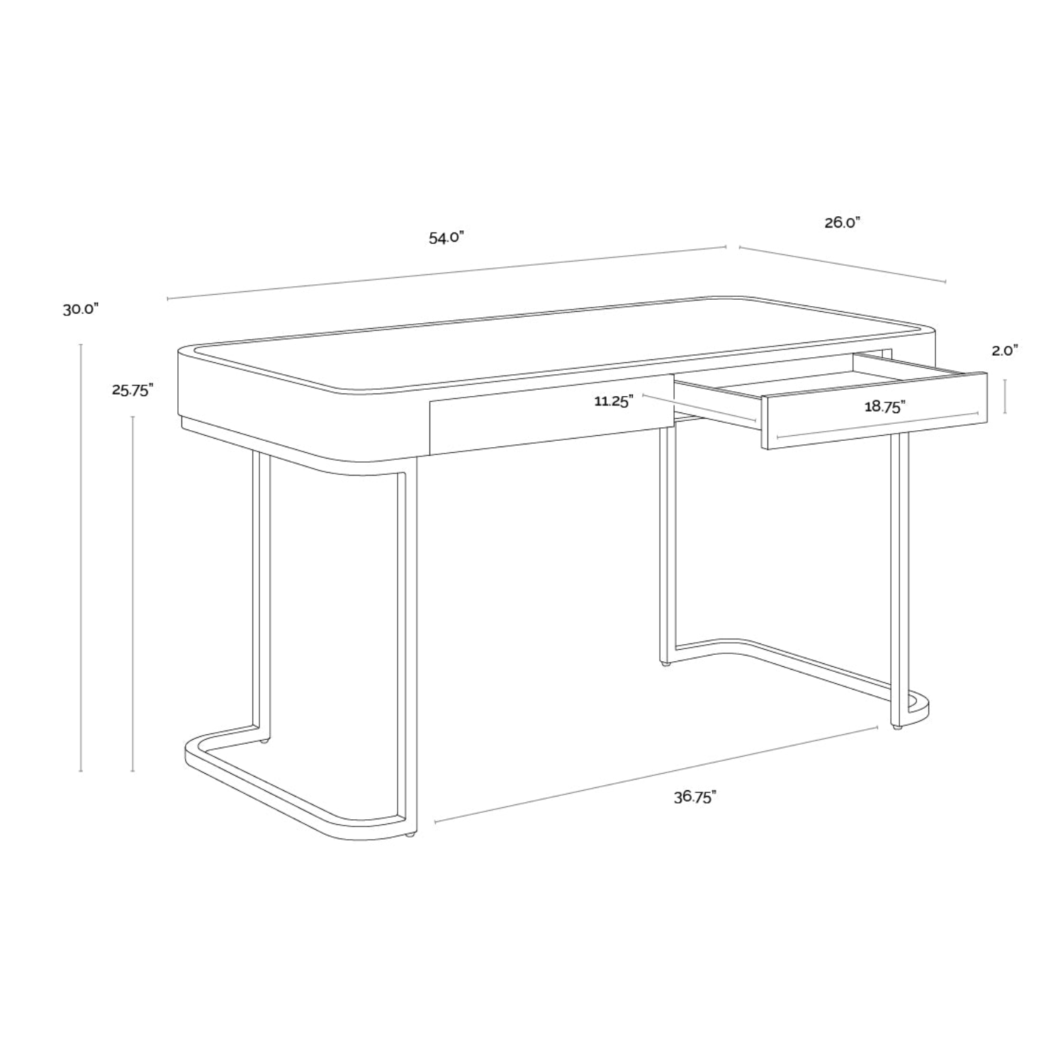 Contemporary Oak Desk