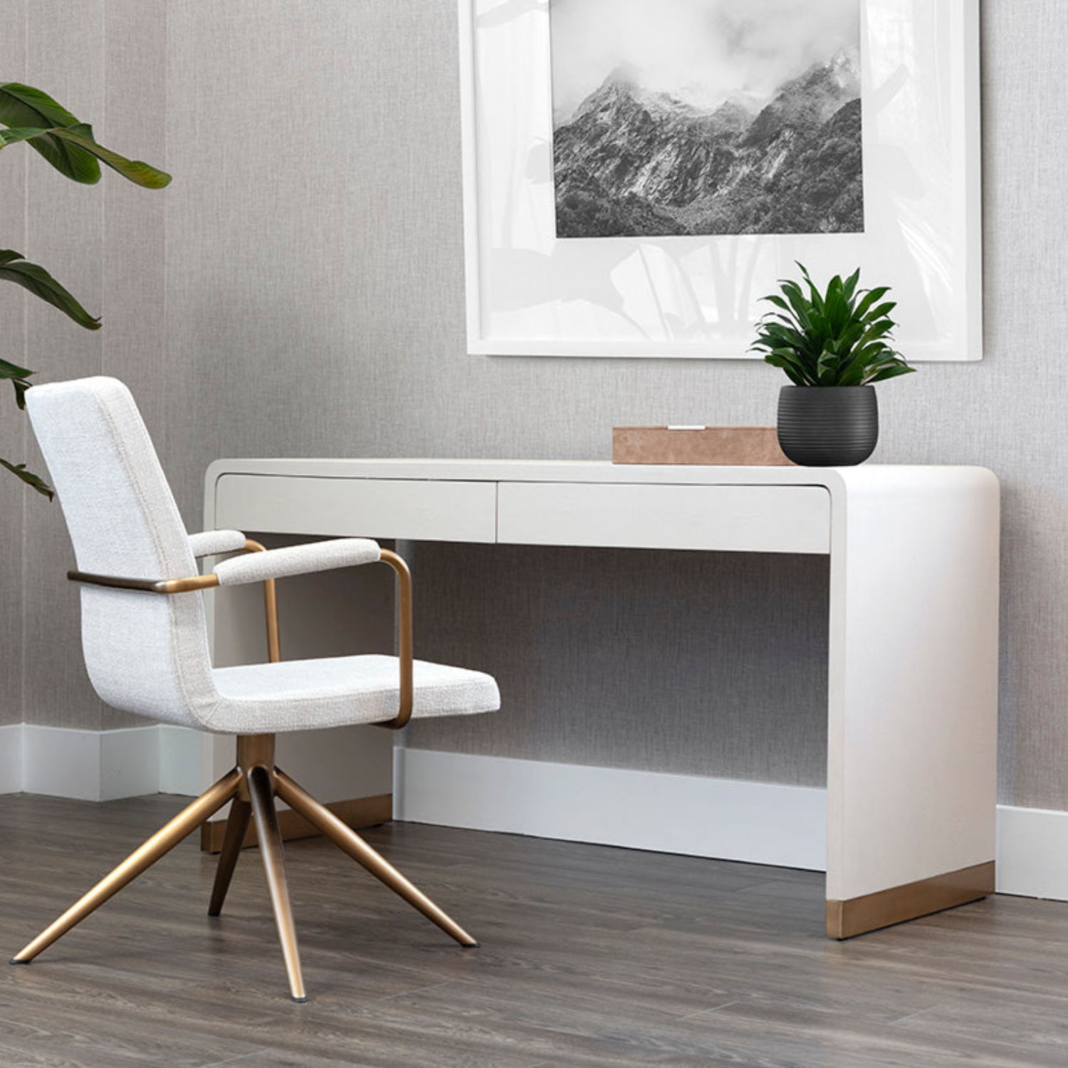 Contemporary Leather Desk
