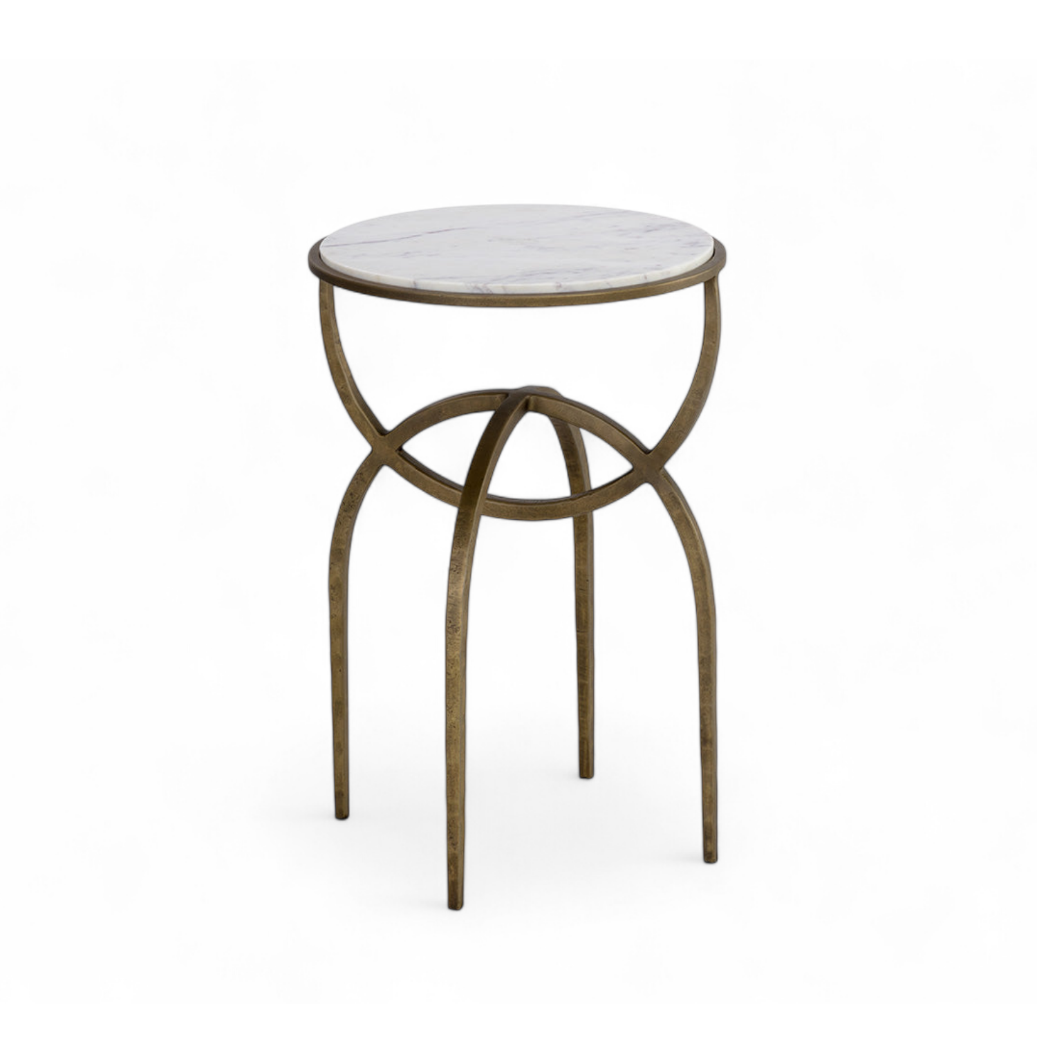 Modern Marble Side Table with Sculptural