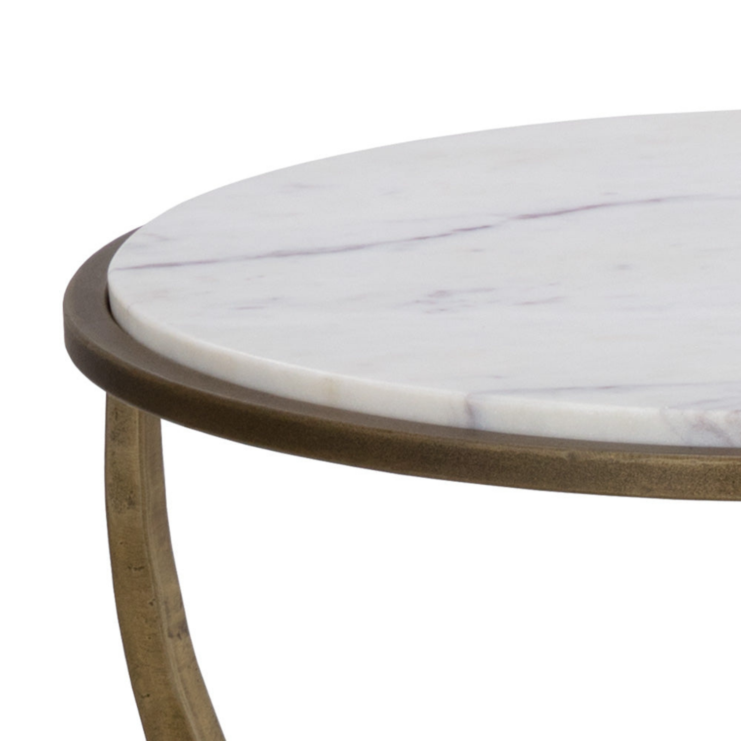 Modern Marble Side Table with Sculptural