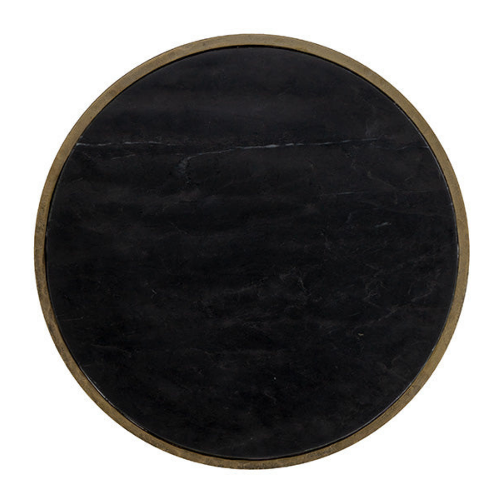 Modern Marble Side Table with Sculptural