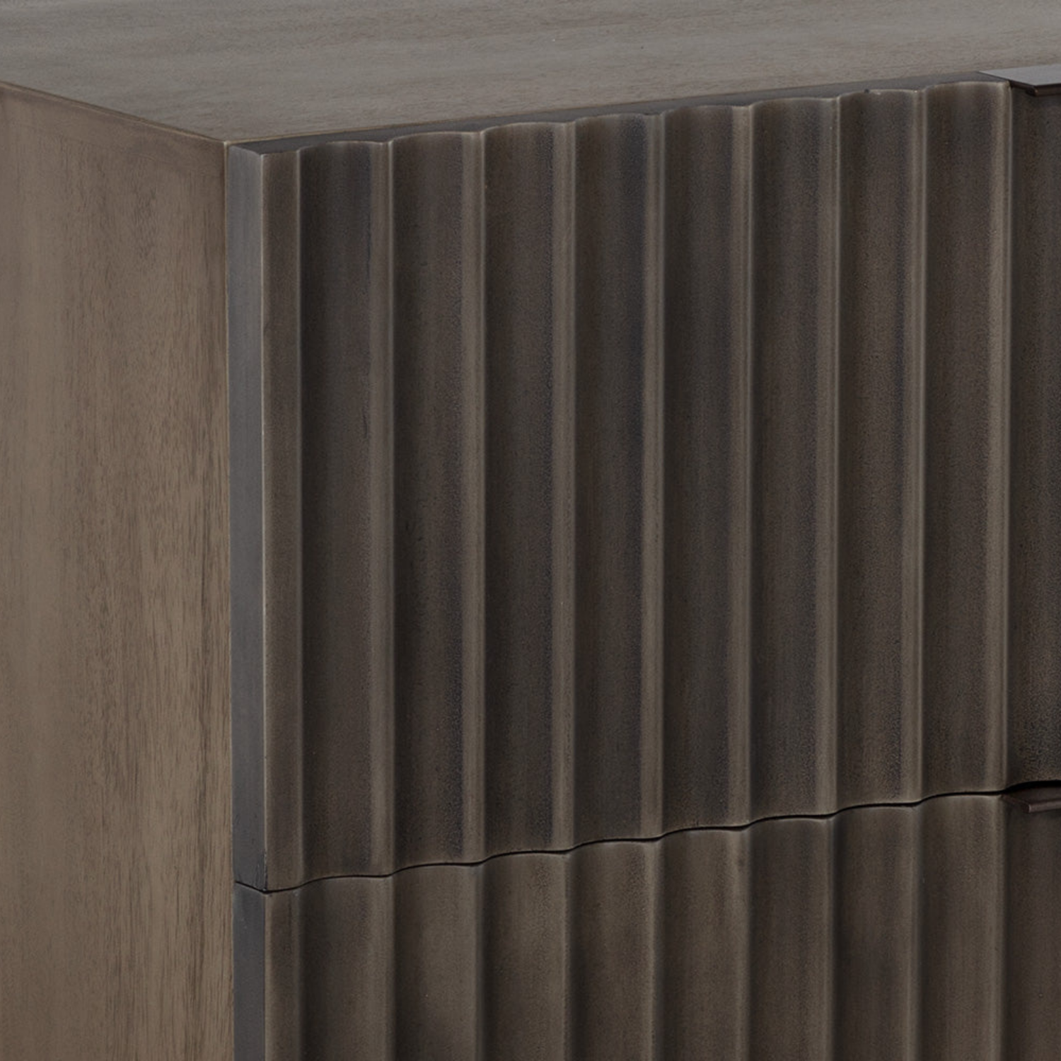 Modern Powder-Coated Aluminum Nightstand with Storage, Sculptural - Bedroom | Powder-Coated Finish