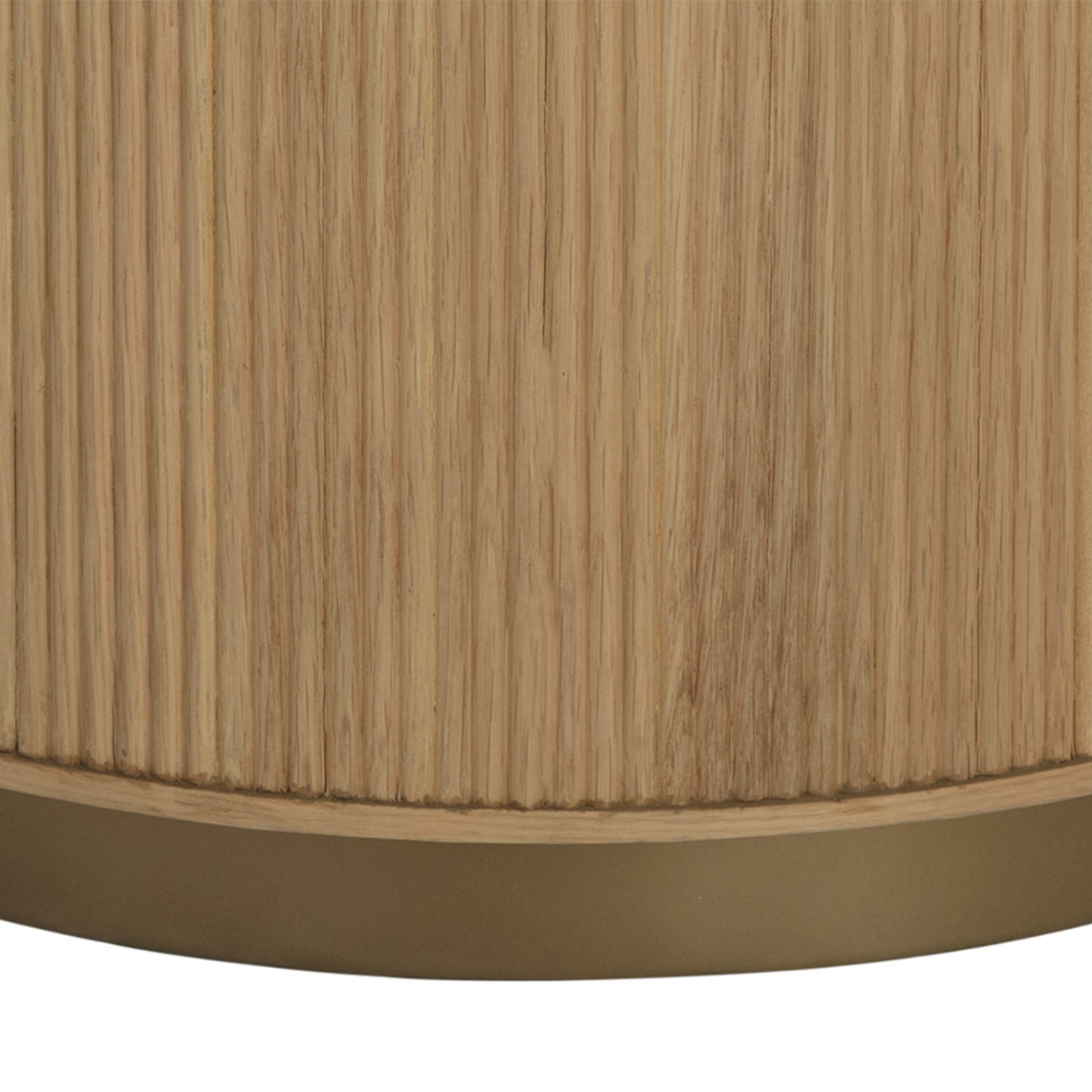Rustic Oak Side Table with Fluted