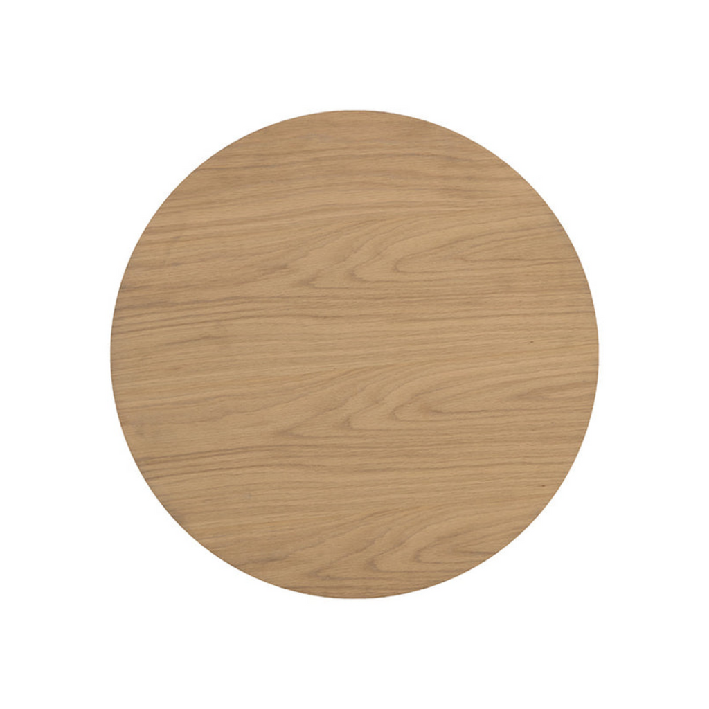 Table d'appoint en chêne rustique avec pieds cannelés