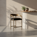 Classic Leather Bar/Counter Stool with Upholstered
