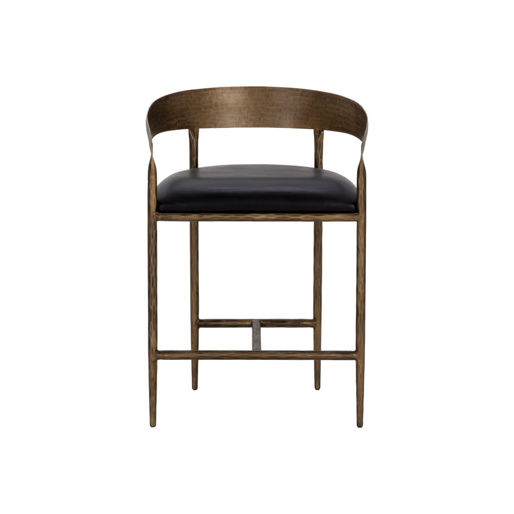 Classic Leather Bar/Counter Stool with Upholstered