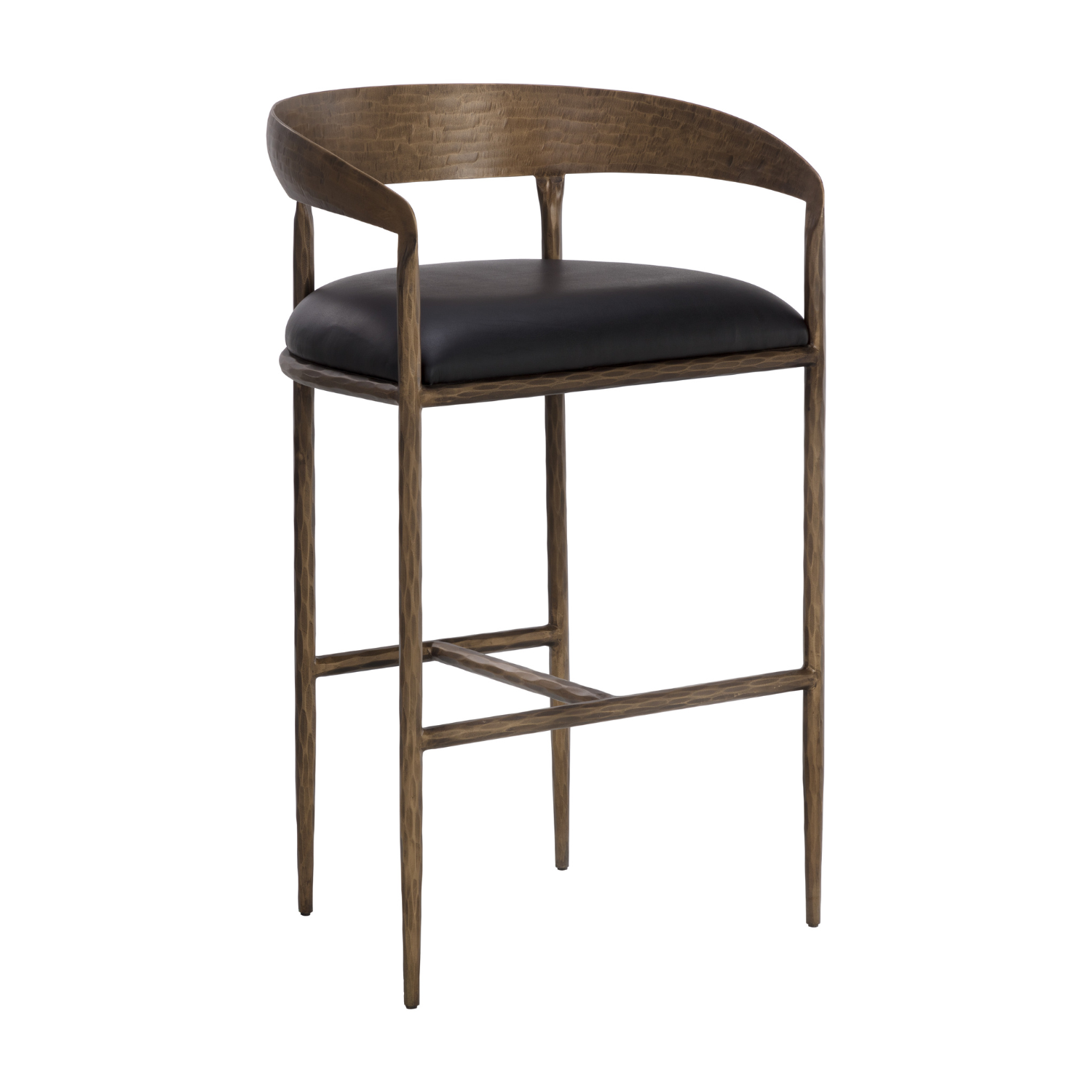 Classic Leather Bar/Counter Stool with Upholstered