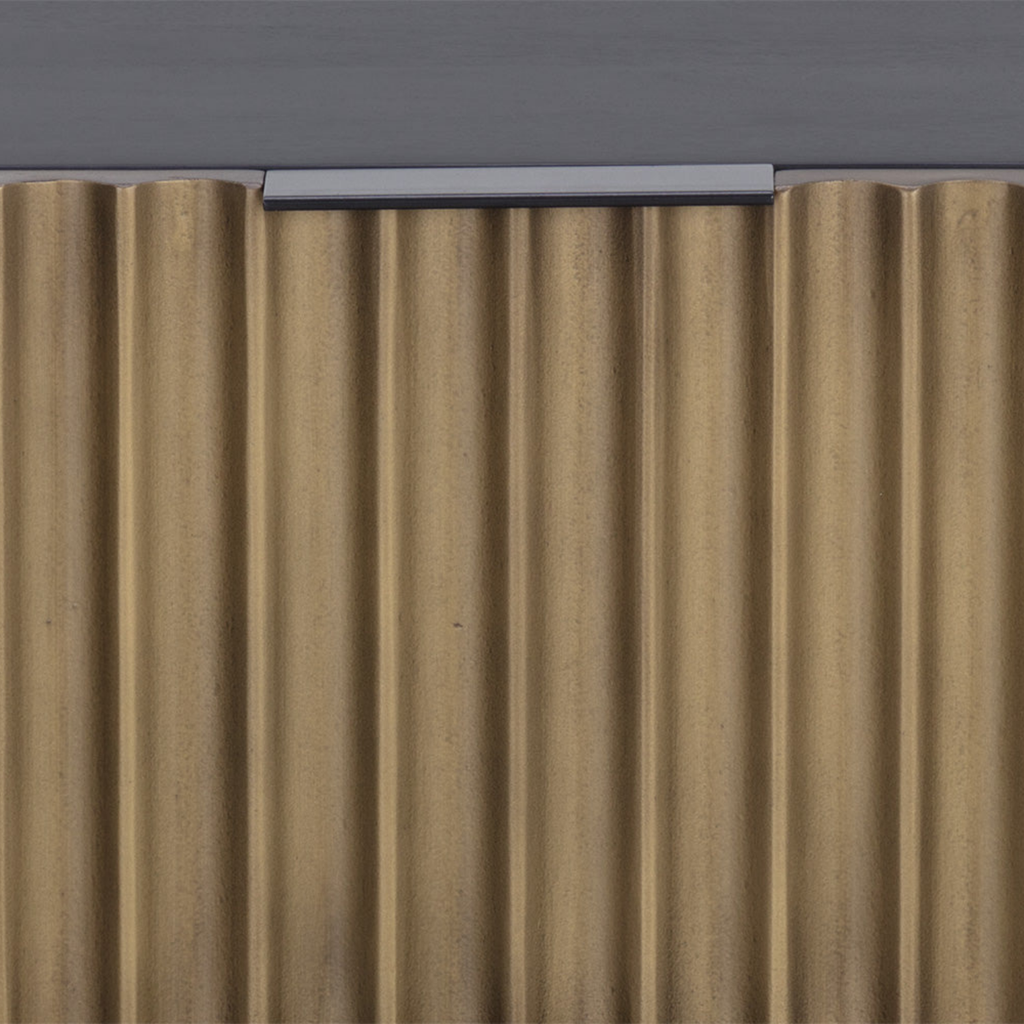 Modern Powder-Coated Aluminum Nightstand with Storage, Sculptural - Bedroom | Powder-Coated Finish