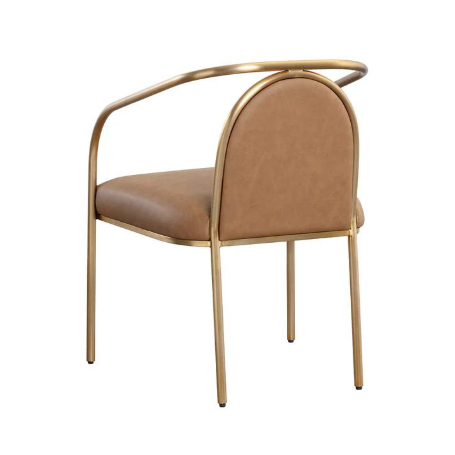 Classic Leather Dining Chair | Powder-Coated Finish