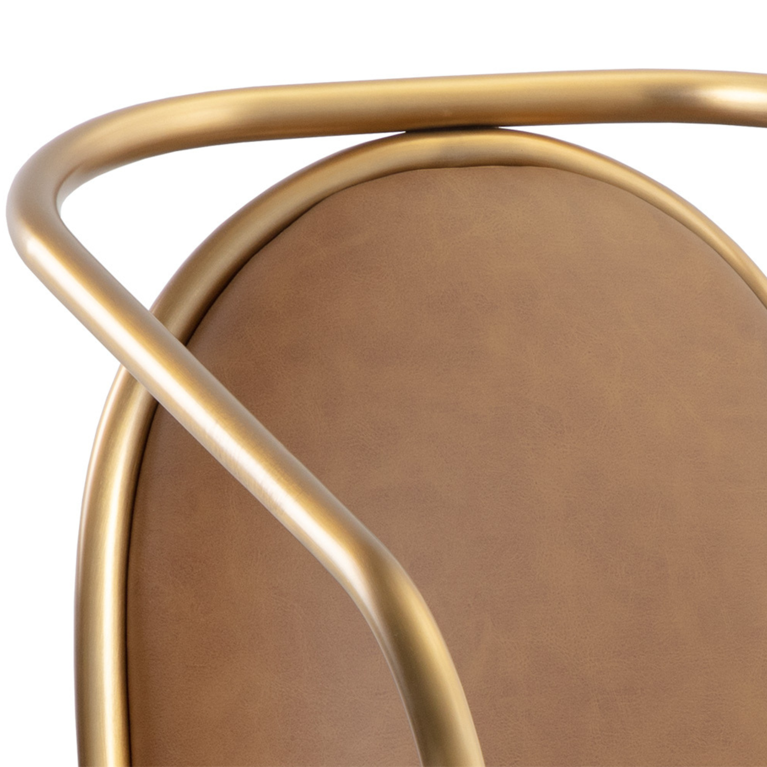 Classic Leather Dining Chair | Powder-Coated Finish
