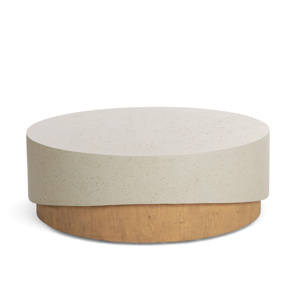 Modern Fibre-Reinforced Concrete Coffee Table with Sculptural - Outdoor