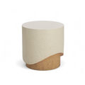 Modern Fibre-Reinforced Concrete Side Table with Sculptural - Outdoor