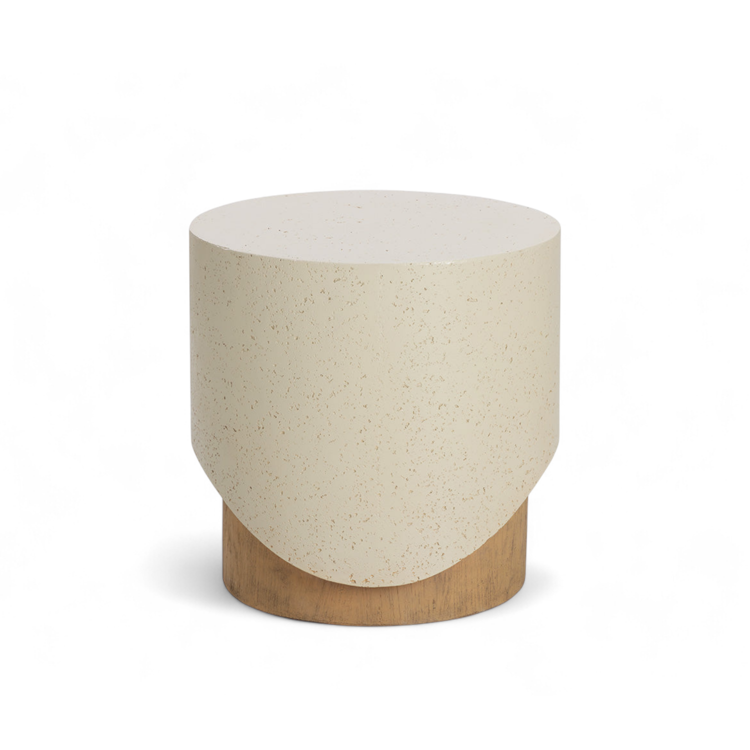 Modern Fibre-Reinforced Concrete Side Table with Sculptural - Outdoor
