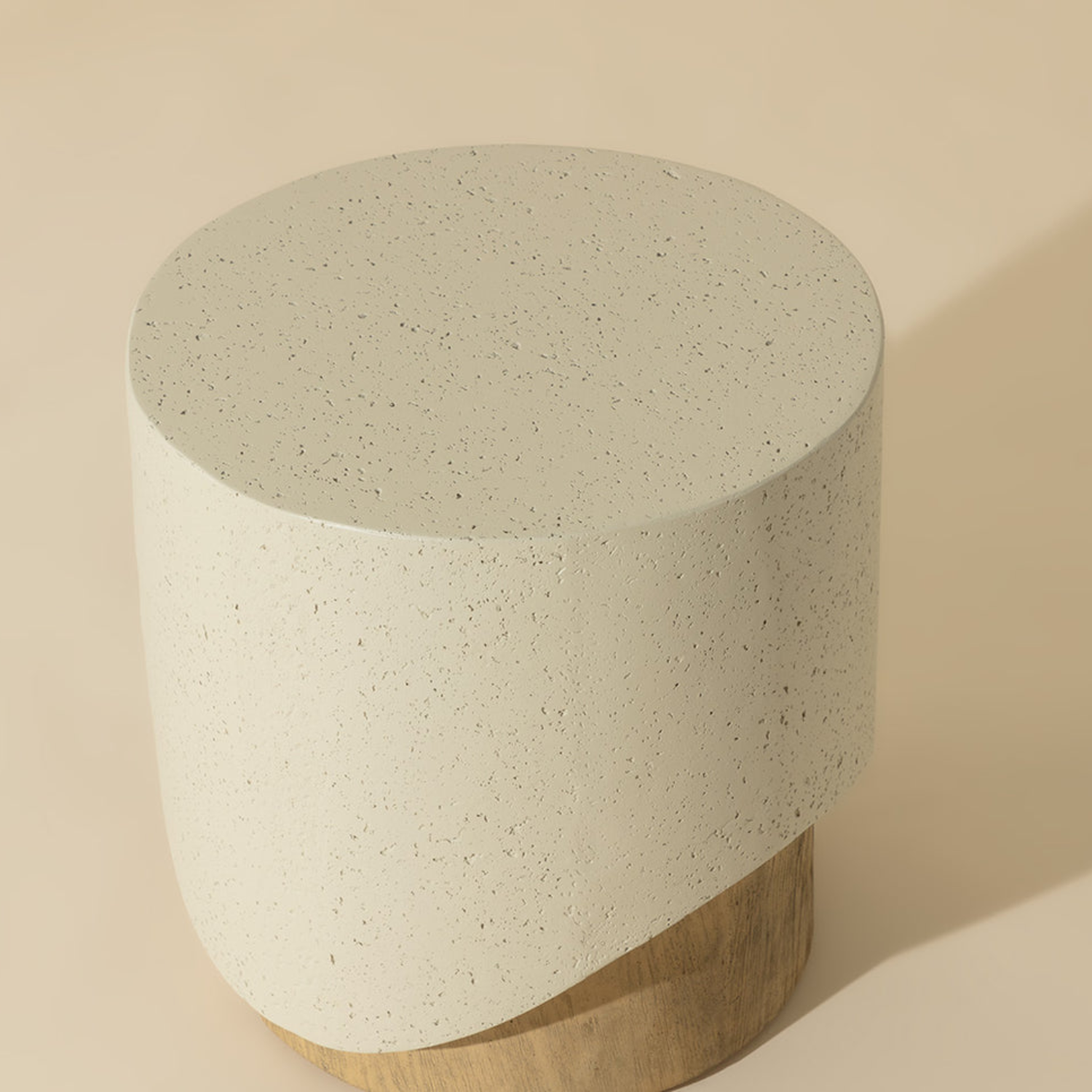Modern Fibre-Reinforced Concrete Side Table with Sculptural - Outdoor