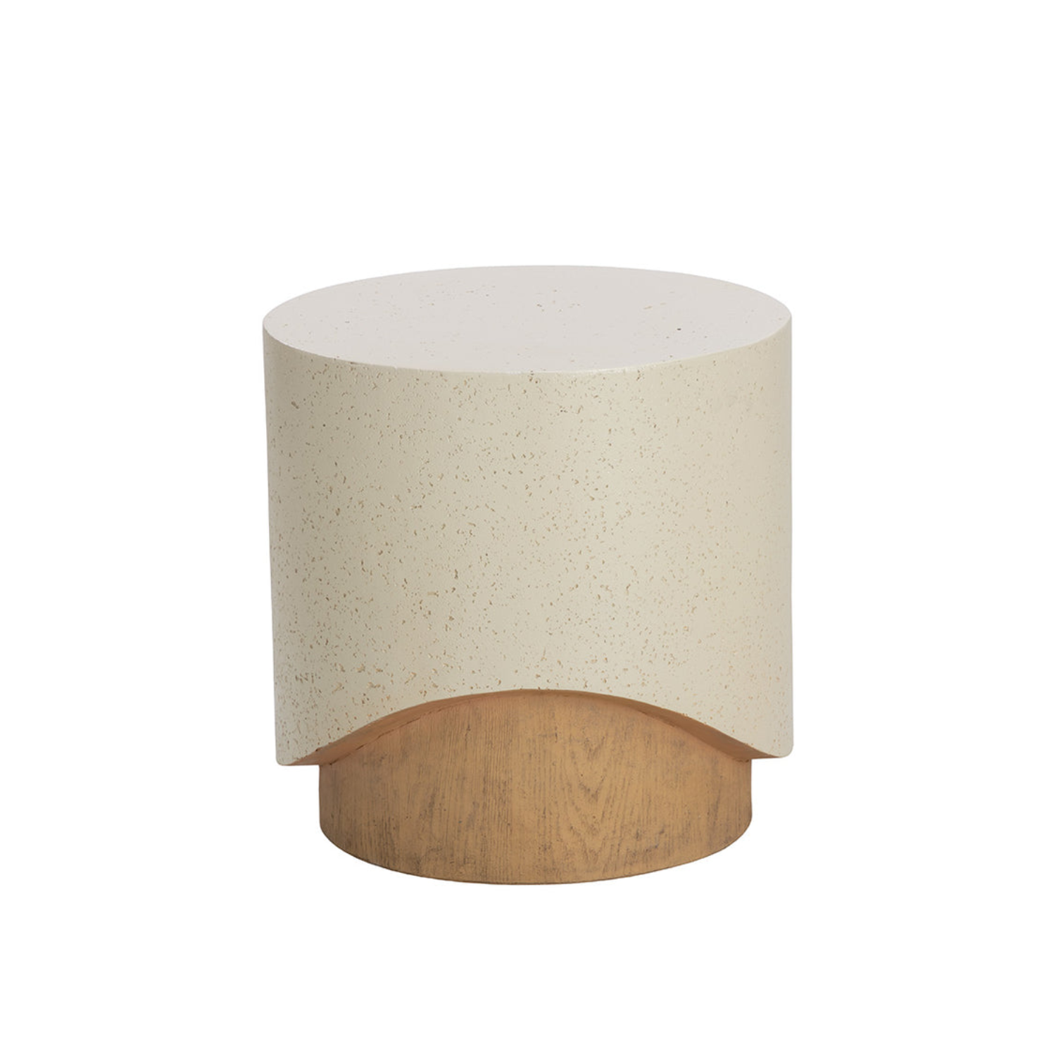 Modern Fibre-Reinforced Concrete Side Table with Sculptural - Outdoor